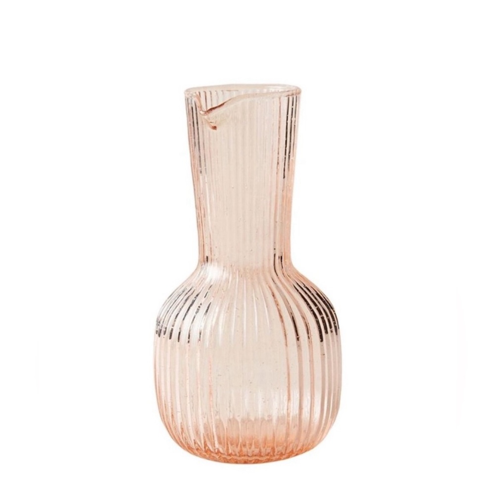 Anthropologie Ess Orla Glass Carafe in Pink
